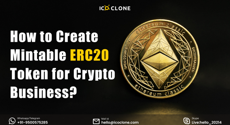 Mintable ERC20 token development